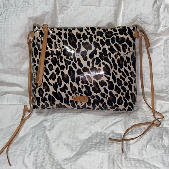 Consuela Handbags - Consuela Mona Leopard Cheetah Downtown Crossbody Shoulder Bag Purse Brown Black